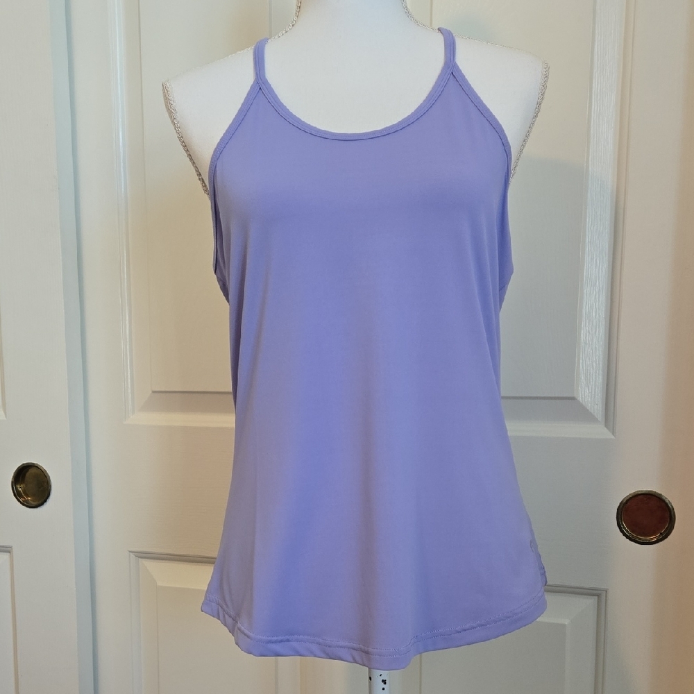Shape Light Purple Racerback Tank Top L – Stretch Activewear Workout Layering